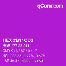 Código de color: HEX #B11CD3 | qconv.com
