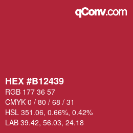 Color code: HEX #B12439 | qconv.com