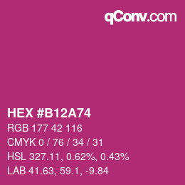 Color code: HEX #B12A74 | qconv.com