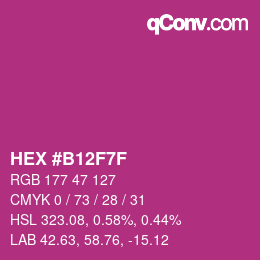 Color code: HEX #B12F7F | qconv.com