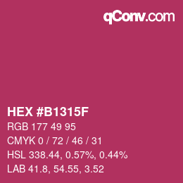 Color code: HEX #B1315F | qconv.com