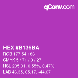 Color code: HEX #B136BA | qconv.com