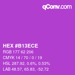 Color code: HEX #B13ECE | qconv.com