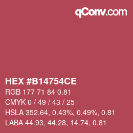 Código de color: HEX #B14754CE | qconv.com