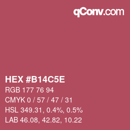 Color code: HEX #B14C5E | qconv.com
