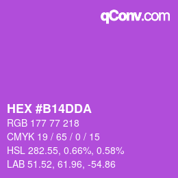 Farbcode: HEX #B14DDA | qconv.com