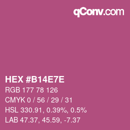 Color code: HEX #B14E7E | qconv.com