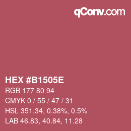 Color code: HEX #B1505E | qconv.com