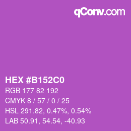 Color code: HEX #B152C0 | qconv.com