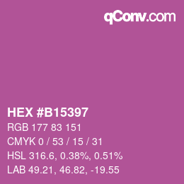 颜色代码: HEX #B15397 | qconv.com