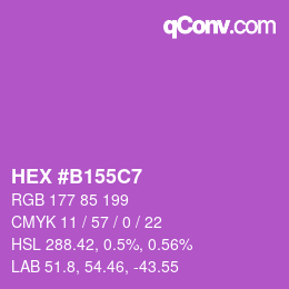 カラーコード: HEX #B155C7 | qconv.com