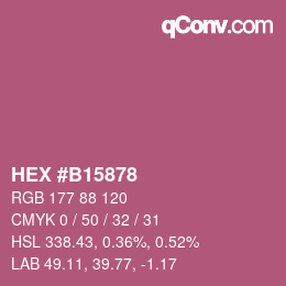 カラーコード: HEX #B15878 | qconv.com