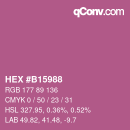 Farbcode: HEX #B15988 | qconv.com