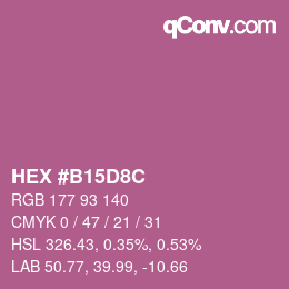 颜色代码: HEX #B15D8C | qconv.com