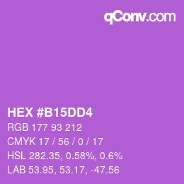 Color code: HEX #B15DD4 | qconv.com