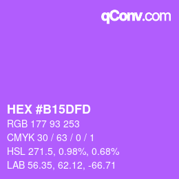 Color code: HEX #B15DFD | qconv.com