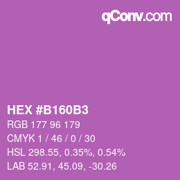 Color code: HEX #B160B3 | qconv.com