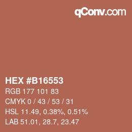 Color code: HEX #B16553 | qconv.com