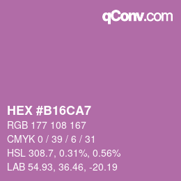 Color code: HEX #B16CA7 | qconv.com