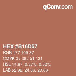 Color code: HEX #B16D57 | qconv.com