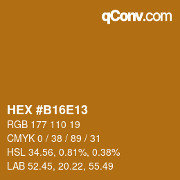 Color code: HEX #B16E13 | qconv.com