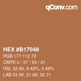Color code: HEX #B17048 | qconv.com