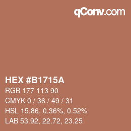 Farbcode: HEX #B1715A | qconv.com