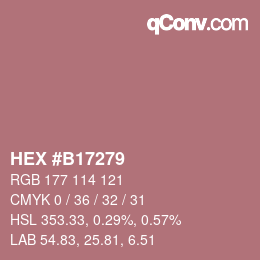 Color code: HEX #B17279 | qconv.com