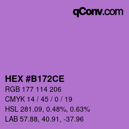 Color code: HEX #B172CE | qconv.com