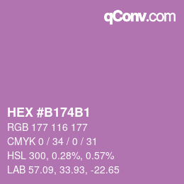 Color code: HEX #B174B1 | qconv.com