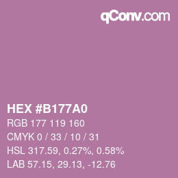 Color code: HEX #B177A0 | qconv.com