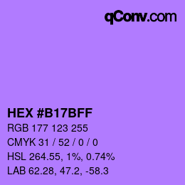 Color code: HEX #B17BFF | qconv.com