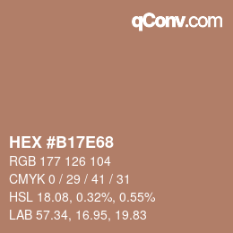 Color code: HEX #B17E68 | qconv.com
