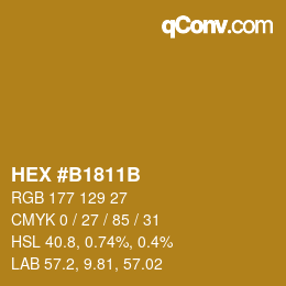Color code: HEX #B1811B | qconv.com