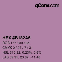 Color code: HEX #B182A5 | qconv.com