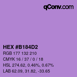 Color code: HEX #B184D2 | qconv.com