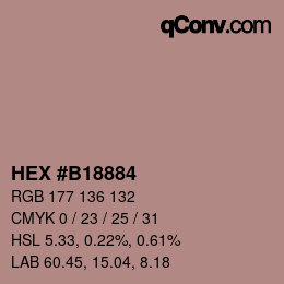 Color code: HEX #B18884 | qconv.com