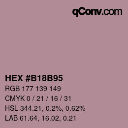 Color code: HEX #B18B95 | qconv.com