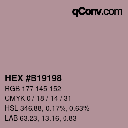 Color code: HEX #B19198 | qconv.com