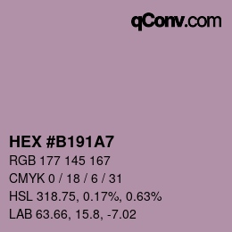 Código de color: HEX #B191A7 | qconv.com