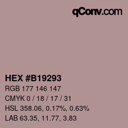 Color code: HEX #B19293 | qconv.com