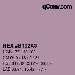 Color code: HEX #B192A8 | qconv.com