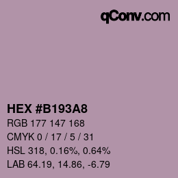 Color code: HEX #B193A8 | qconv.com