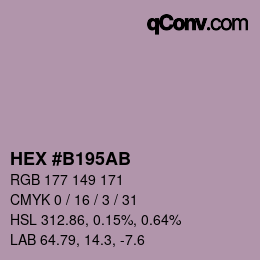 Código de color: HEX #B195AB | qconv.com