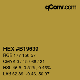Color code: HEX #B19639 | qconv.com