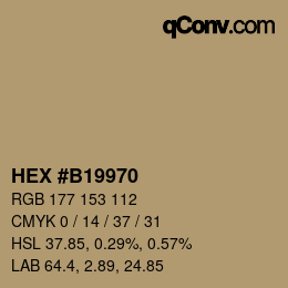 Color code: HEX #B19970 | qconv.com