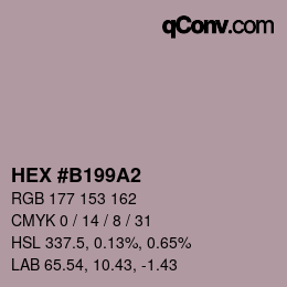 Código de color: HEX #B199A2 | qconv.com