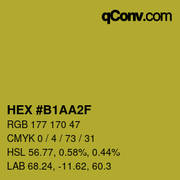 Código de color: HEX #B1AA2F | qconv.com