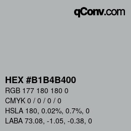 Color code: HEX #B1B4B400 | qconv.com