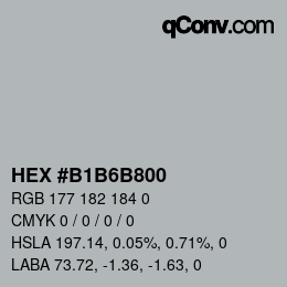 Color code: HEX #B1B6B800 | qconv.com